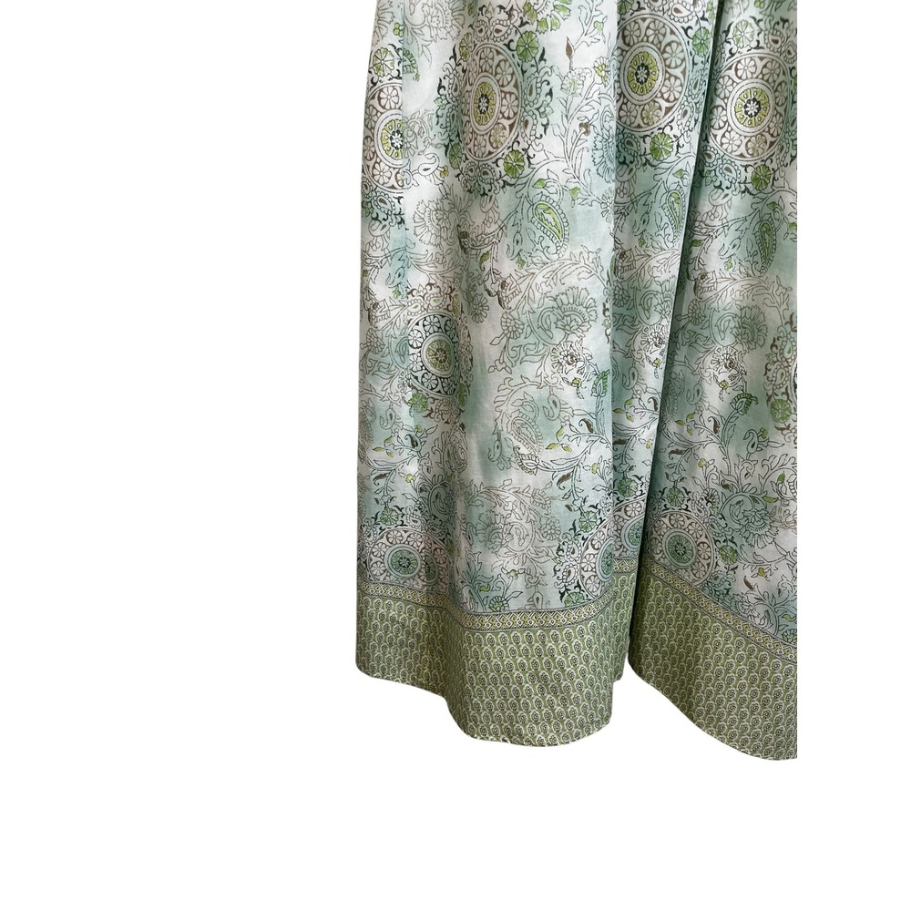 Alyn Paige S Green Paisley Floral Halter Midi Dress Empire Waist Garden Party - Picture 5 of 8